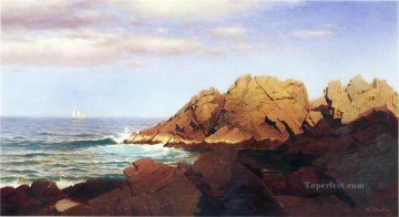 Rocas en el paisaje de Nahant William Stanley Haseltine Beach Pinturas al óleo